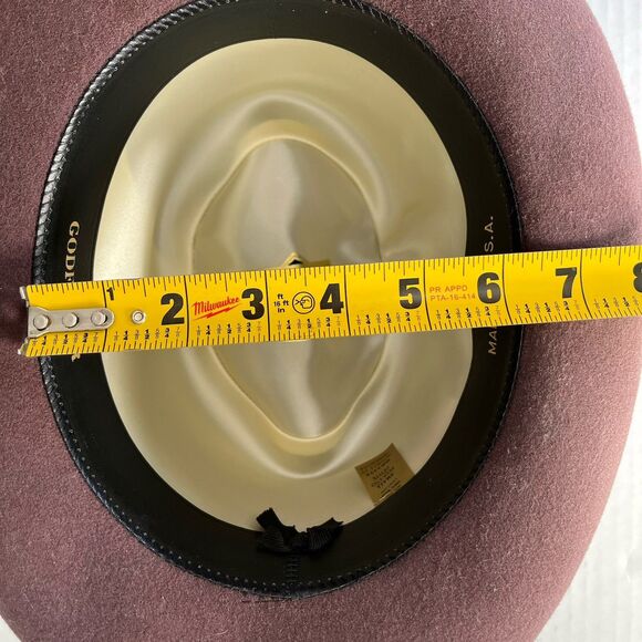 Godfather 100% Wool Homburg Gentleman Hat W/ Feathers Fedora Mobster Gangster S - Picture 9 of 16